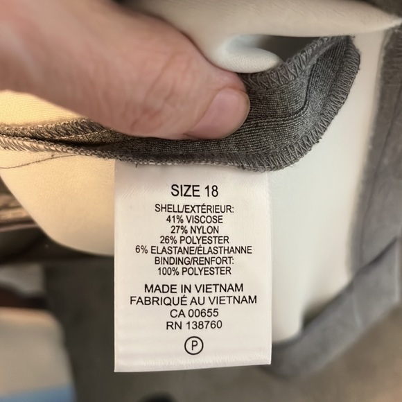 Addition Elle “Scuba” blazer/jacket - single button closure, grey, size 18 - Picture 4 of 4